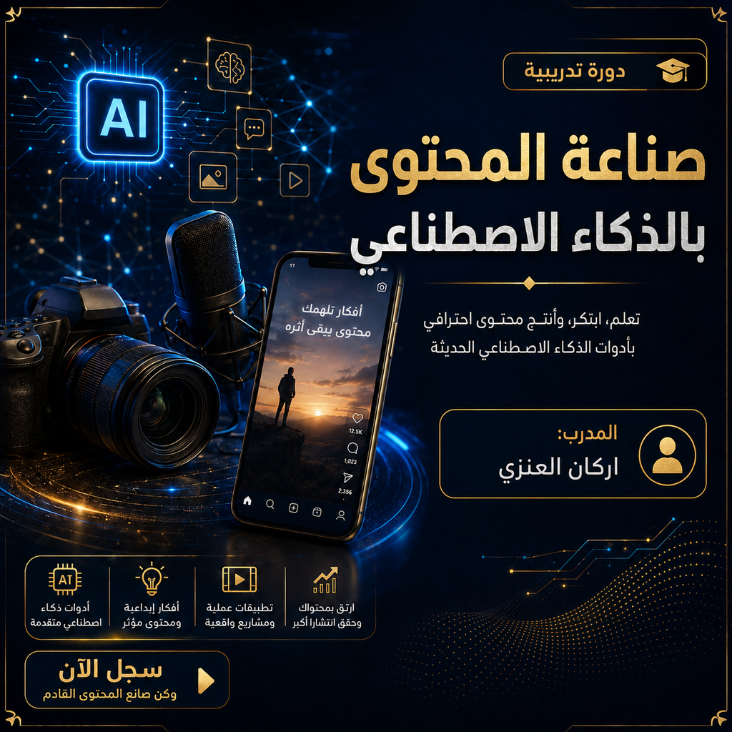 دورة صناعه المحتوى بالذكاء الاصطناعي